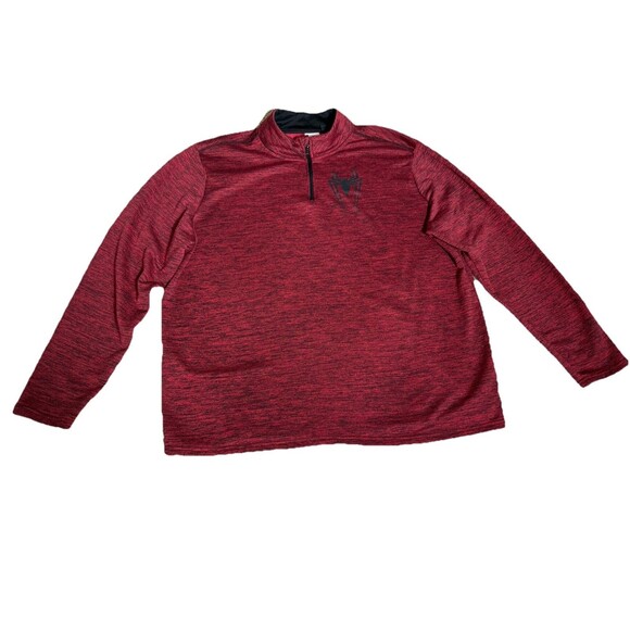 Marvel Spider-Man Jacket Men’s XL Red Black 1/4 Zip - Picture 2 of 6